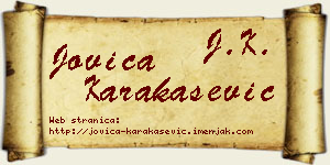 Jovica Karakašević vizit kartica